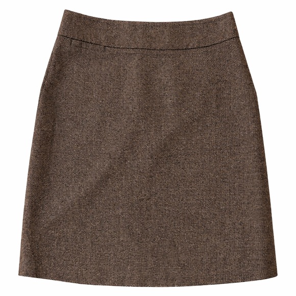Lands' End Dresses & Skirts - Lands' End Brown A-Line Tweed Skirt